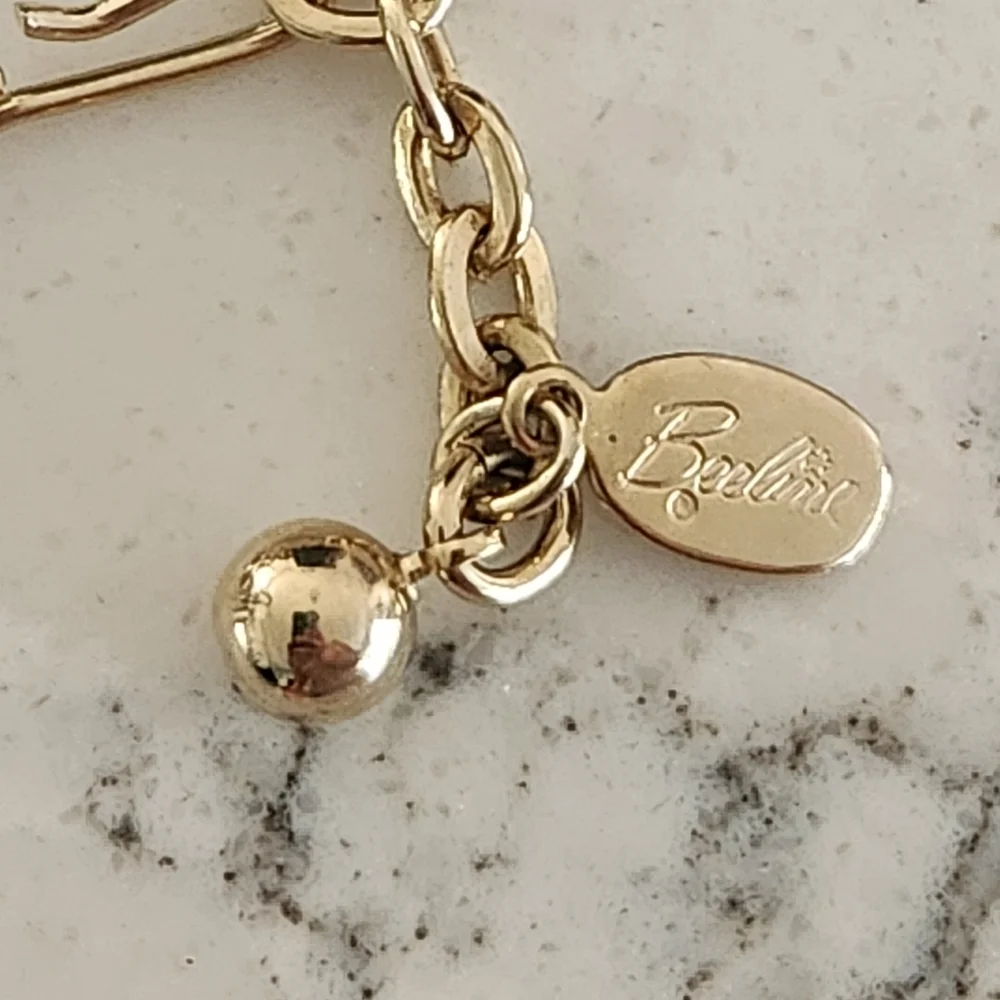 Beeline Vintage Mod Enamal Orange Hippo Circa 60's 70’s Gold Tone Necklace - Picture 4 of 8